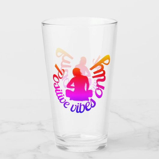 Verre Vibes positives seulement Zen Yoga méditation Lotu (Dos)