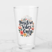 Verre Vibes Positives Uniquement Conception De Wreath Fl (Devant)