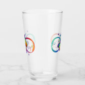 Verre Vibrant infinity with rainbow butterfly on black (Droite)