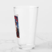 Verre Vierge Marie avec Bébé Jésus et les chérubins roug (Gauche)