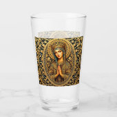Verre Vierge Marie Révérence Dorée (Dos)