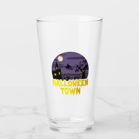 Verre Ville d'Halloween (Devant)