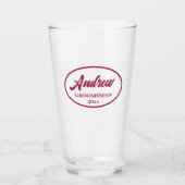 Verre Vin Rouge Stylisé Mariage (Devant)