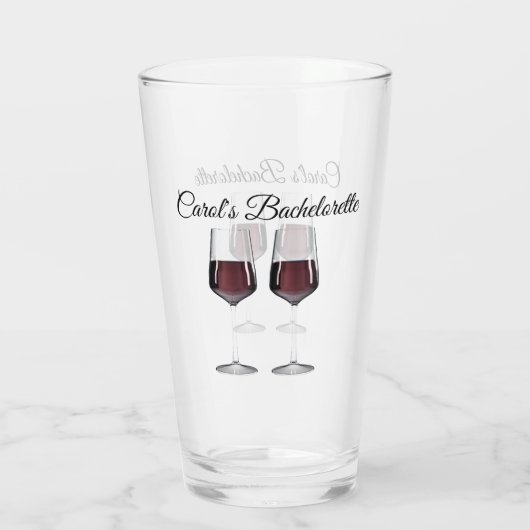 Verre Vins rouges du Bachelorette Party (Dos)