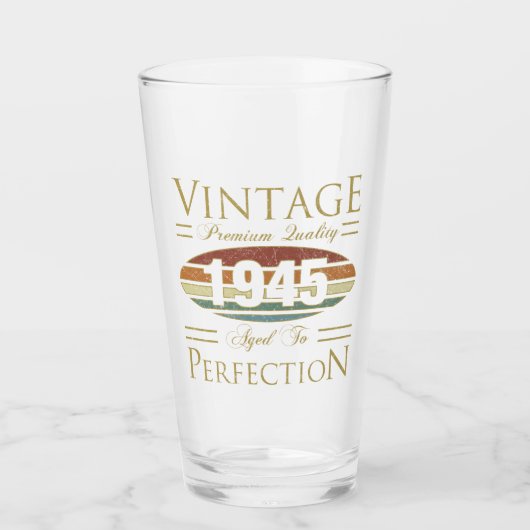Verre Vintage 1945 80e anniversaire (Devant)