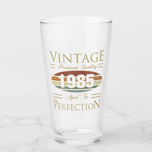 Verre Vintage 1985 40e anniversaire (Devant)