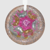 Verre vintage Boule de Noël rose bijou antique (dos)