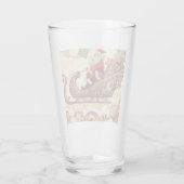 Verre vintage/caprical/père Noël/Noël (Dos)