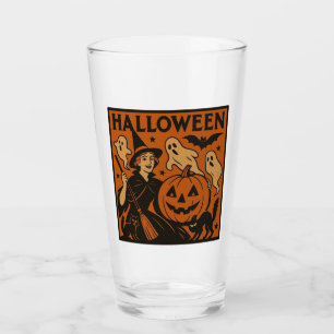 Verre Vintage, classique sorcière d'Halloween, fantôme &