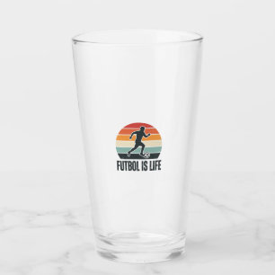 Verre Vintage Futbol Est La Vie Conception De T-Shirt De