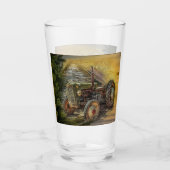 Verre Vintage Green Tractor Rustic (Dos)