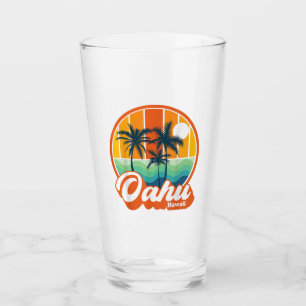 Verre Vintage Oahu Hawaii Hawaii Ile Hawaii Voyage d'été