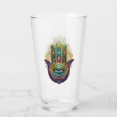 Verre Violet Green Gold Petals Hamsa Turquoise Third Eye (Dos)