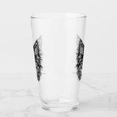 Verre Visage de Kitten noir et blanc (Gauche)