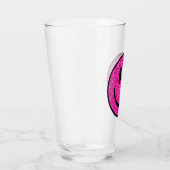 Verre Visage de sourire rose Parties scintillant (Droite)