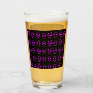 Verre Visages Aliens roses