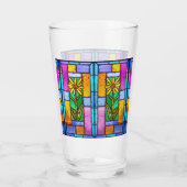 Verre Vitrail Jaune marguerite (Dos)