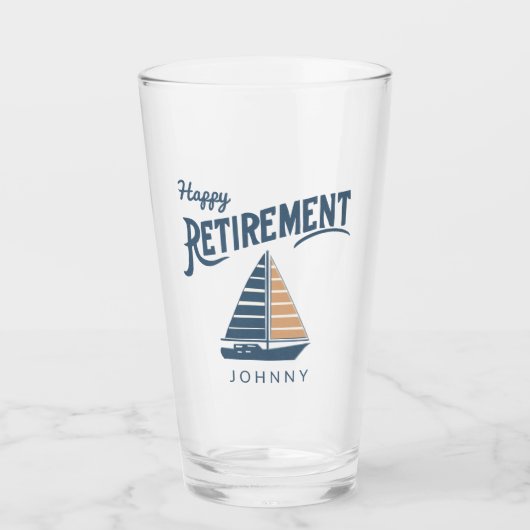 Verre vitre à voilier de retraite heureuse (Devant)