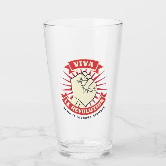 Verre Viva La Révolution (Devant)