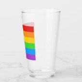Verre Vive la fierté : Drapeau arc-en-ciel (Gauche)