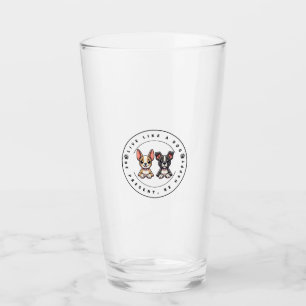 Verre Vivez comme un chien Soyez présent Soyez heureux