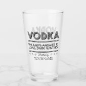 Verre VODKA nom personnalisé (Devant)