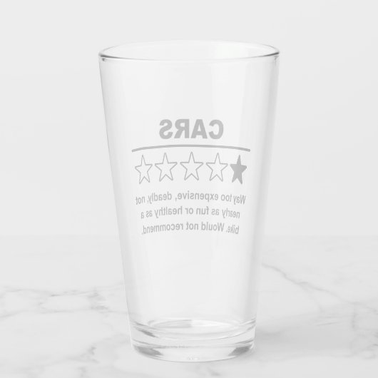 Verre Voitures d'une étoile (Dos)