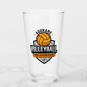 Verre Volleyball AJOUTER TEXTE École Varsity Team Joueur