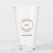 Verre Votre logo Entreprise Nom de l'hôtel (Devant)