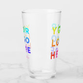 Verre Votre logo Lunettes de bière personnalisées 16oz T (Gauche)
