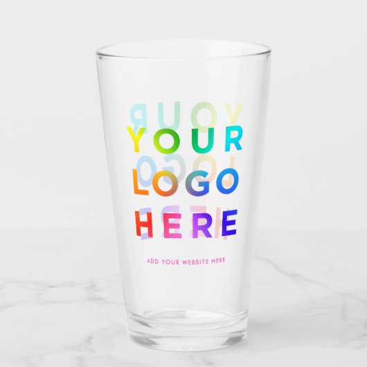 Verre Votre logo Lunettes de bière personnalisées 16oz T (Devant)
