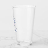 Verre Votre nom de bateau Bleu Ancre Compass (Gauche)