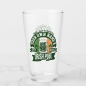 Verre Votre propre nom ici | Irish Pub St. Patrick's Day (Dos)