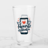 Verre Vous êtes ma notification préférée Affection numér (Devant)