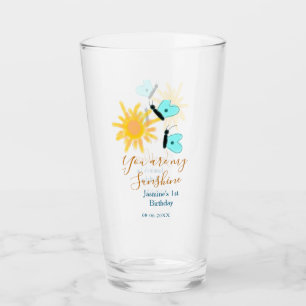 Verre Vous êtes mon bleu bleu bleu soleil jaune orange