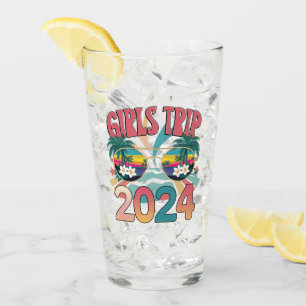 Verre Voyage de filles Groovy 2024 Week-end Été Plage