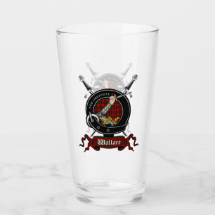 Verre Wallace Clan Badge Pint Glass