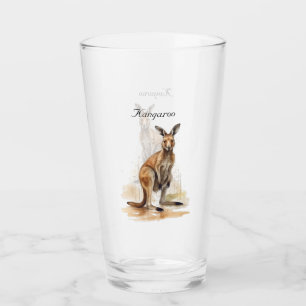 Verre Wanderer extérieur : aquarelle Kangaroo personnali