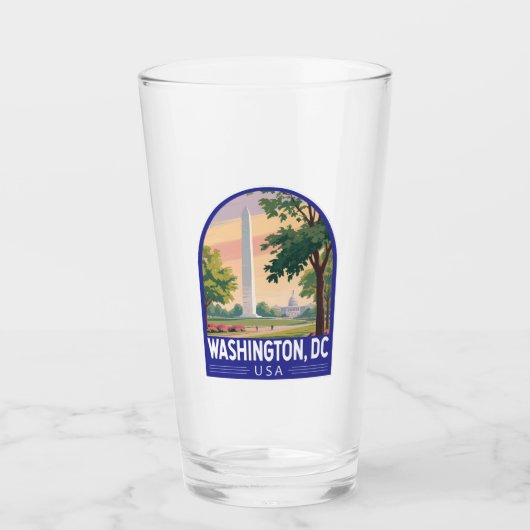 Verre Washington DC Travel Art Emblem (Devant)