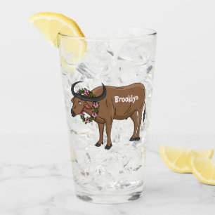 Verre Water buffalo with flowers