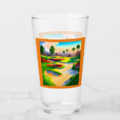 Verre Watercolor Golf Course Utopia (Devant)