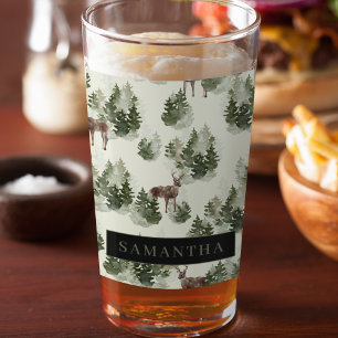 Verre Watercolor Winter Forest Motif sans joint