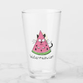 Verre Watermeowlon Watermelon Cat Funny Glass Cup (Devant)