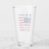 Verre We people Funny Distressed USA Drapeau Juillet 4 (Dos)