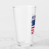 Verre We people Funny Distressed USA Drapeau Juillet 4 (Droite)