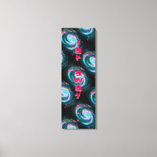 Verre weg Groene Spiraalsterassen in de ruimte Canvas Afdruk