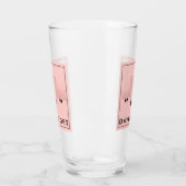 Verre Whimsal & Fancy Pink Pig mignonne animal de ferme (Gauche)