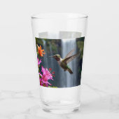 Verre "Whispers of Nature : Hummingbird, Cascade (Dos)