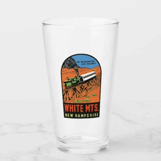 Verre White Mounts New Hampshire Pint Glass (Devant)
