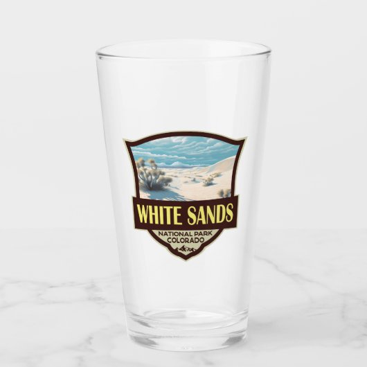 Verre White Sands National Park Travel Art Vintage (Devant)
